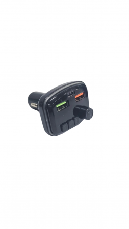 Modulator FM, Bluetooth 5.0, Incarcare Auto QC, afisaj digital, 7 RGB, negru 12-24V [1]