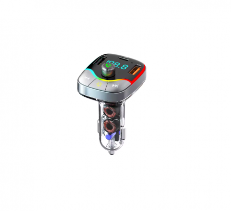 ELECTRICE / ELECTRONICE AUTO - Modulator FM Bluetooth 5.3 Incarcare rapida MP3 Player Port USB dublu si PD RGB