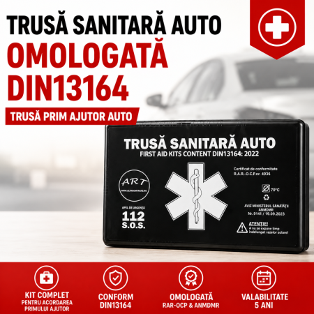 Pachet legislativ auto complet cu stingator P1 si trusa DIN13164 [1]