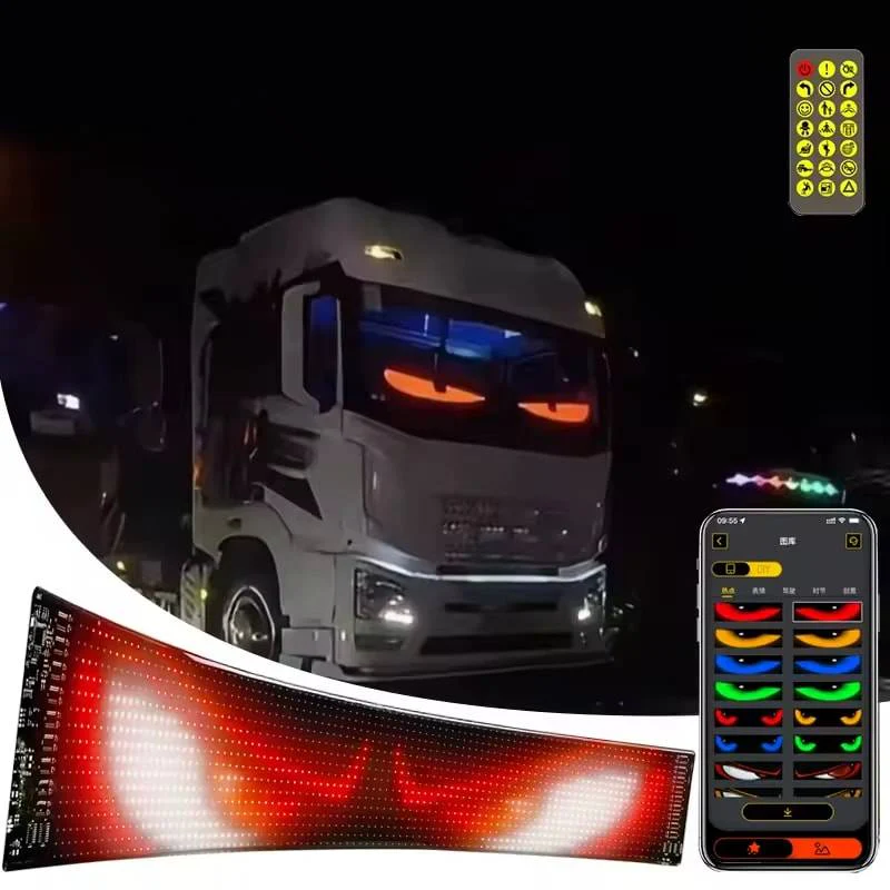 ELECTRICE / ELECTRONICE AUTO - Panou flexibil Devil Eyes afisaj LED 595x120 mm, Aplicatie Mobila, Telecomanda
