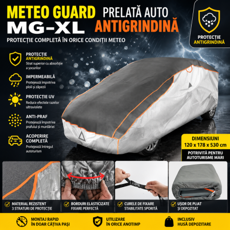 Accesorii Sezon Rece - Prelata auto antigrindina Meteo Guard MG-XL 120x178x530 cm