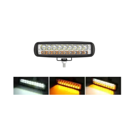 Proiectoare Auto - Proiector 18 LED Off Road cu lumina alba si galbena, semnalizare