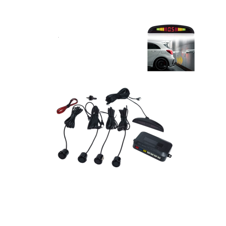 ELECTRICE / ELECTRONICE AUTO - Senzori parcare 18 mm display digital cu afisaj si sunet Negru Lucios 12V