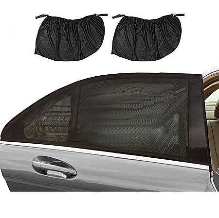 Set 2 parasolare laterale spate Textil negre