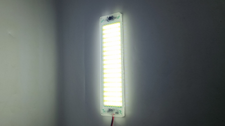 Set 2 placi LED COB ultra bright cu buton ON/OFF 1900LM 24.7CM 12V pentru interior auto [6]