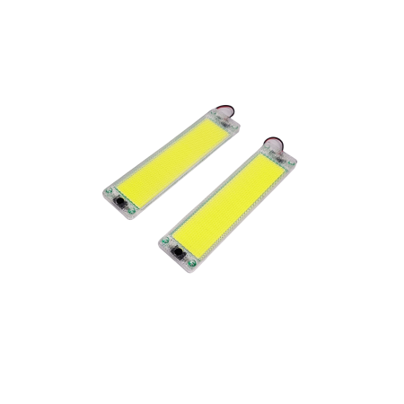 Set 2 placi LED COB ultra bright cu buton ON/OFF 1900LM 24.7CM 12V pentru interior auto [2]