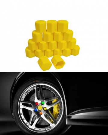 SERVICE & INTRETINERE AUTO - Capace prezoane silicon colorate 17 mm 19 mm 21 mm set 20 buc
