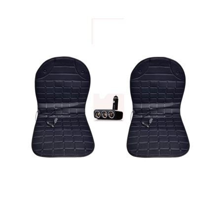 ACCESORII AUTO - Set huse scaun auto cu incalzire 12V, CADOU Adaptor bricheta auto cu 3 intrari 120W