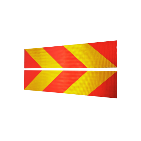 ACCESORII AUTO - Set Placi Metal Reflectorizante tip fagure, pentru camioane 55 x 12.5 cm