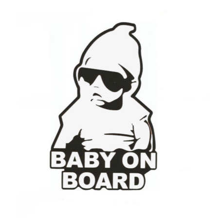 ACCESORII AUTO - Sticker auto Baby On Board 11.5x8 cm diverse culori