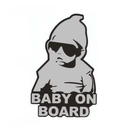 Sticker auto Baby On Board 11.5x8 cm diverse culori [2]