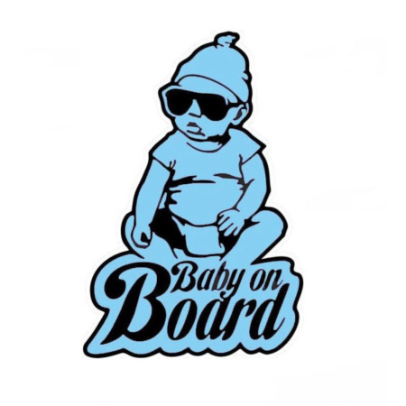 Sticker auto Baby On Board color 11.5x8 cm diverse culori [1]