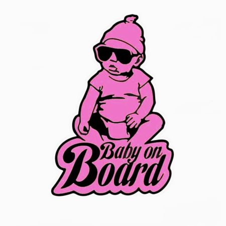 Sticker auto Baby On Board color 11.5x8 cm diverse culori [3]