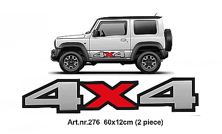 Diverse modele - Sticker auto text 4x4 60x12 cm set 2 piese universal