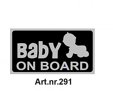 Baby on Board - Sticker Baby On Board auto M291 14x7.5 cm universal