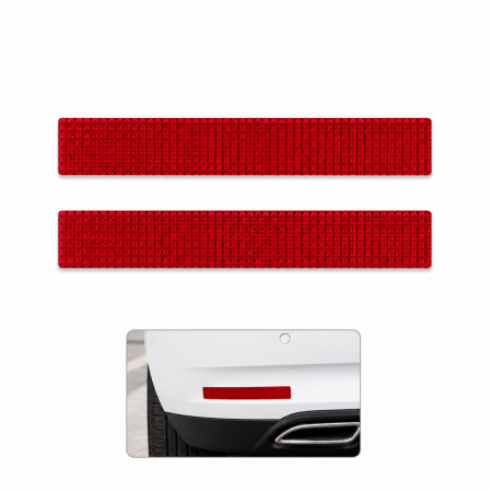 Diverse modele - Sticker banda reflectorizanta auto rosie 24x5 cm 2 piese