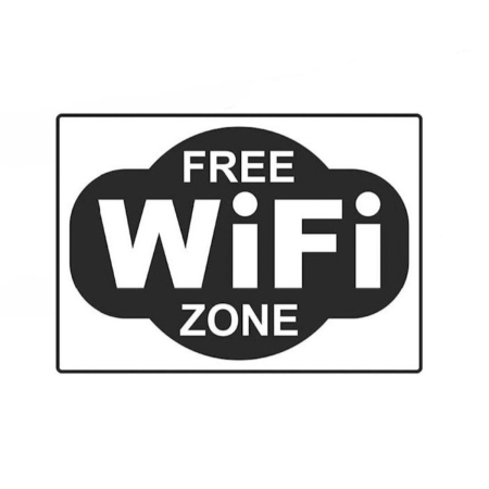ACCESORII AUTO - Sticker FREE WiFi ZONE 22x15.5 cm decor auto business