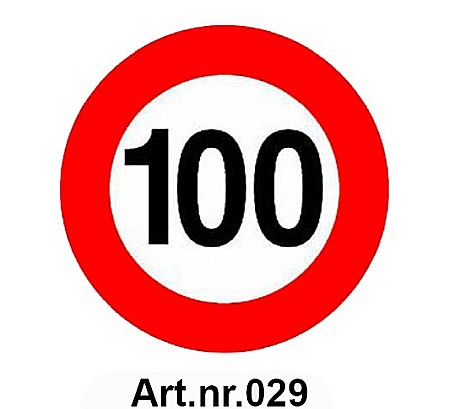 Limitare de viteza - Sticker limita de viteza 100 km/h