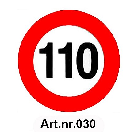 Limitare de viteza - Sticker limita de viteza 110 km/h