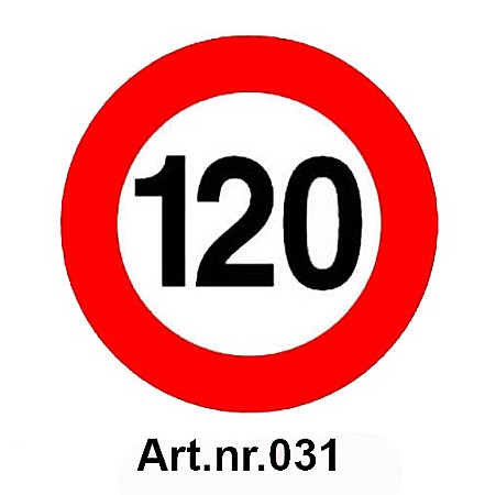 Limitare de viteza - Sticker limita de viteza 120 km/h