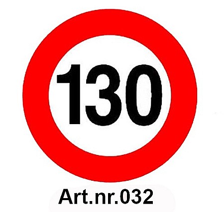 Limitare de viteza - Sticker limita de viteza 130 km/h