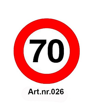 Limitare de viteza - Sticker limita de viteza 70 km/h