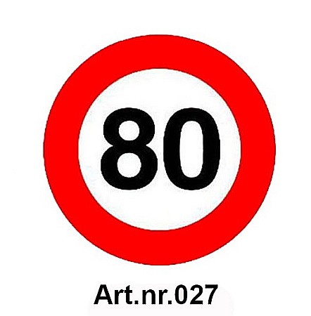 Limitare de viteza - Sticker limita de viteza 80 km/h