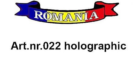RO; EU - Sticker "ROMANIA" model Holografic