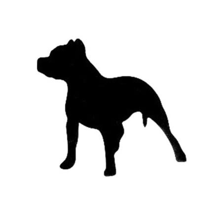 ACCESORII AUTO - Sticker simbol caine 10x11 cm decor auto animal Gri
