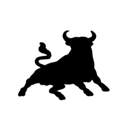Diverse modele - Sticker simbol taur negru 11.6x8.5 cm decor auto