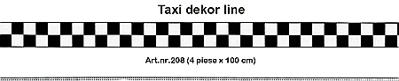 Diverse modele - Sticker "Taxi dekor line" laterala 100 cm