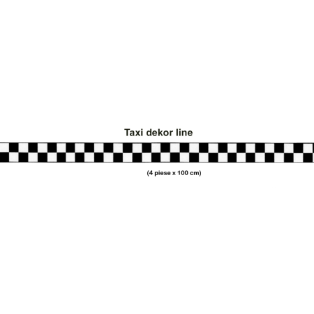 Diverse modele - Sticker Taxi Dekor Line laterala 6x100 cm set 4 piese