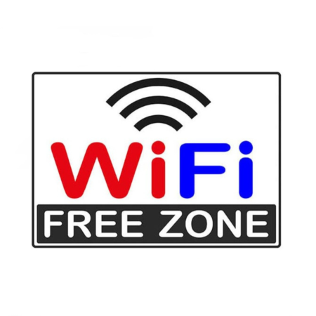 ACCESORII AUTO - Sticker WiFi FREE ZONE 22x15.5 cm decor auto business