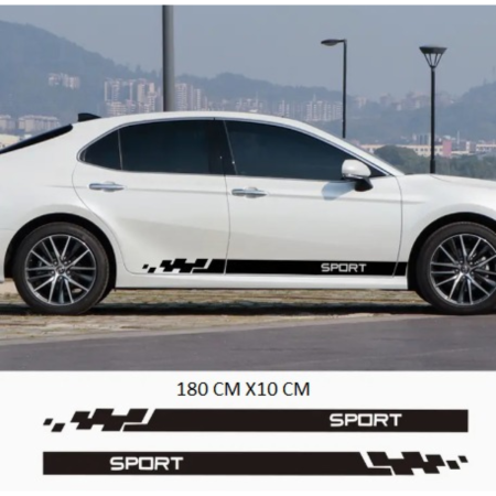 Diverse modele - Stickere laterale auto sport racing negre 200x11 cm set tuning