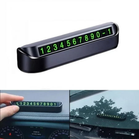 ACCESORII AUTO - Suport Numar Telefon Auto Card de Parcare Temporara Retractabil