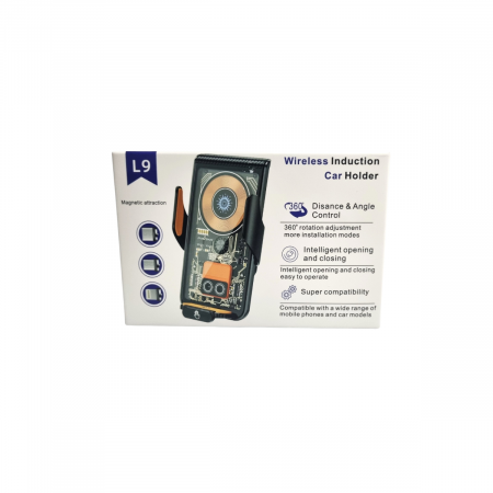 Suport Auto Telefon cu Incarcare Rapida 15W Wireless sau cu mufe adaptoare, Senzor Inteligent + CADOU Ventilator Portabil TIP C [4]
