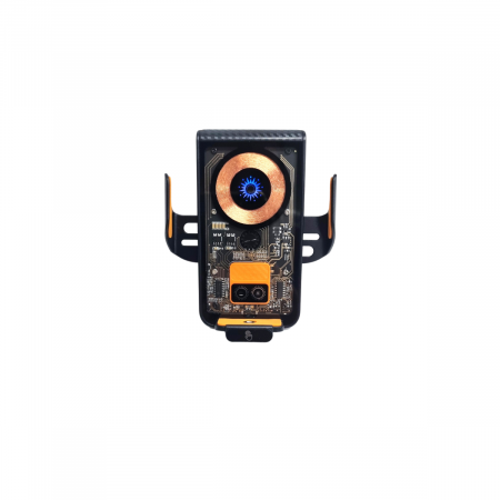 Suport Auto Telefon cu Incarcare Rapida 15W Wireless sau cu mufe adaptoare, Senzor Inteligent + CADOU Ventilator Portabil TIP C [5]