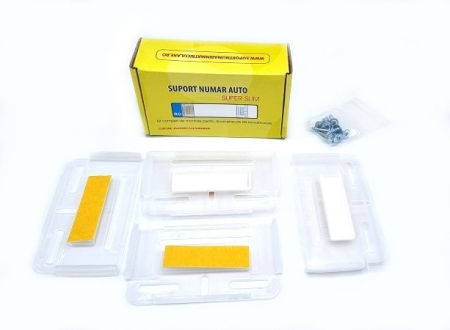 Suporti Numar Inmatriculare Ultra Slim Transparent Set 4 Buc [1]