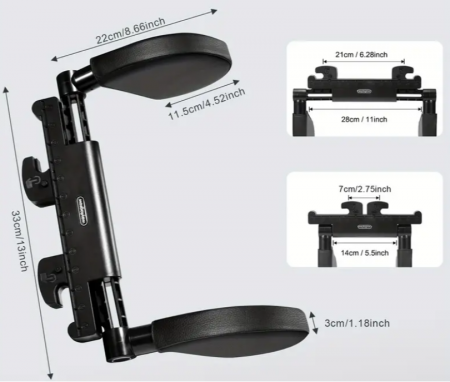 Tetiera auto ergonomica reglabila pentru cap si gat [1]
