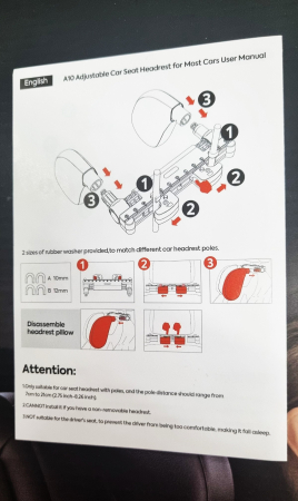 Tetiera auto ergonomica reglabila pentru cap si gat [3]