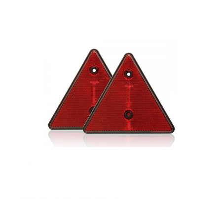 Accesorii Siguranta Auto - Triunghiuri de Avertizare Reflectorizante pentru Remorci 15x15 cm