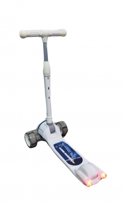 Trotineta cu 3 roti, led-uri colorate, cu Faruri tip Racheta [5]