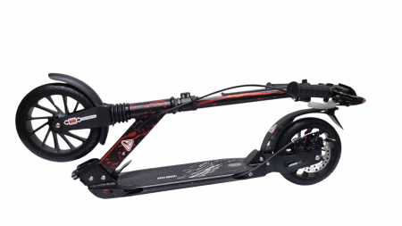 Trotineta pliabila cu dubla suspensie si frana pe disc URBAN Rosie [8]