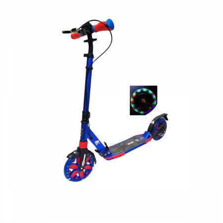 Trotineta pliabila cu Frana pe Disc, Suspensie Roata, LED-uri, ajustabila 100 kg RB [0]
