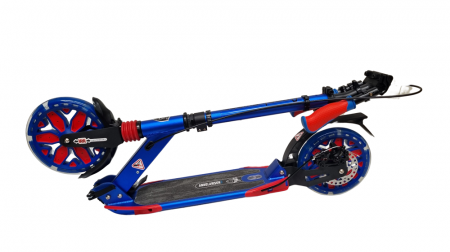 Trotineta pliabila cu Frana pe Disc, Suspensie Roata, LED-uri, ajustabila 100 kg RB [8]