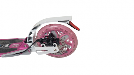Trotineta pliabila cu Frana pe Disc, Suspensie Roata, LED-uri, ajustabila 100 kg ROZ [5]