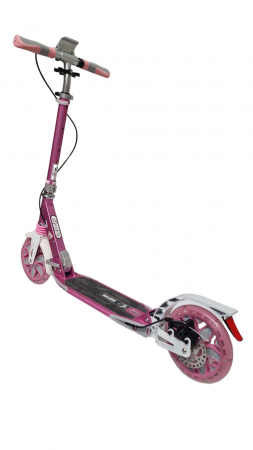 Trotineta pliabila cu Frana pe Disc, Suspensie Roata, LED-uri, ajustabila 100 kg ROZ [2]