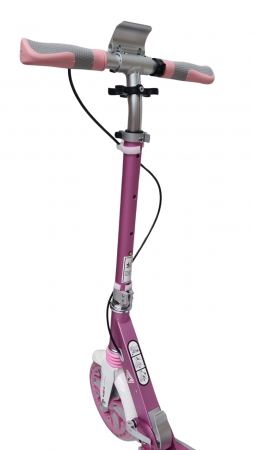 Trotineta pliabila cu Frana pe Disc, Suspensie Roata, LED-uri, ajustabila 100 kg ROZ [3]
