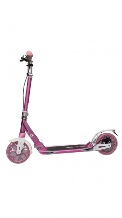 Trotineta pliabila cu Frana pe Disc, Suspensie Roata, LED-uri, ajustabila 100 kg ROZ [1]