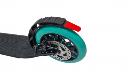 Trotineta pliabila, reglabila, roti cauciuc VERDE, cu frana pe disc 100 kg [2]